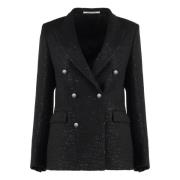 Paillettenblazer Tagliatore , Black , Dames