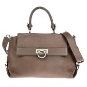 Pre-owned Leather handbags Salvatore Ferragamo Pre-owned , Brown , Dam...