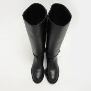 Pre-owned Leather boots Burberry Vintage , Black , Dames