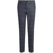 Geruite Marineblauwe Rome Broek Etro , Blue , Heren