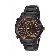 Zwarte Herenmode Quartz Horloge Police , Black , Heren