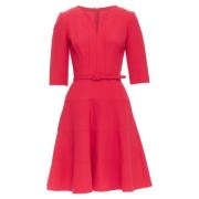 Pre-owned Wool dresses Oscar De La Renta Pre-owned , Red , Dames