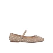 Ballerina suède studs Alma EN Pena , Brown , Dames