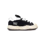 Zwarte Puffer Canvas Lage Sneaker Mihara Yasuhiro , Black , Heren