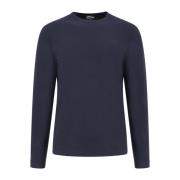 Eco-Viscose Crew-Neck Longsleeve T-Shirt Giorgio , Blue , Heren