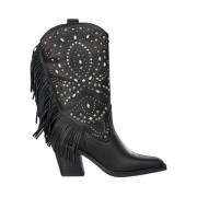 Halflaars met studs hiel Alma EN Pena , Black , Dames