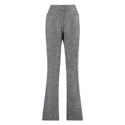 Wollen Blend Tweed Broek Tom Ford , Gray , Dames