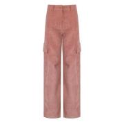 Roze Cargo Broek Corduroy Vintage Stijl Essentiel Antwerp , Pink , Dam...