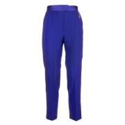 Reguliere broek van technische stof met satijnen riem Fracomina , Blue...