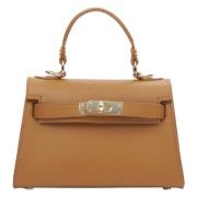 Lichtbruine Satchel Handtas voor Dames gemaakt van Premium Italiaans E...