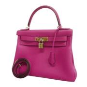 Pre-owned Leather handbags Hermès Vintage , Pink , Dames