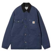 Verouderd Canvas Werkjas Luchtmacht Blauw Carhartt Wip , Blue , Heren