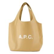 Beige Logo Print Handtas A.p.c. , Beige , Dames