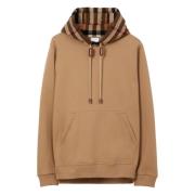 Bruin Geruite Hoodie met Capuchon Burberry , Brown , Heren