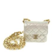 Pre-owned Leather crossbody-bags Chanel Vintage , Gray , Dames