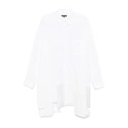 Paillet Satijn Klassieke Kraag Shirt Comme des Garçons , White , Heren