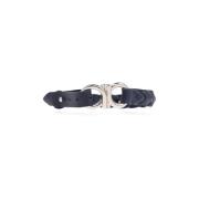 Leren armband Salvatore Ferragamo , Blue , Heren