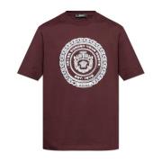 T-shirt met bedrukt logo Versace , Red , Heren