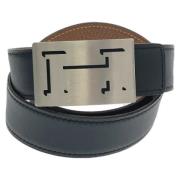 Pre-owned Leather belts Hermès Vintage , Black , Heren