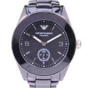 Pre-owned Metal watches Armani Pre-owned , Black , Heren