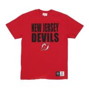 NHL Devils Tee Celebration Shirt Mitchell & Ness , Red , Heren