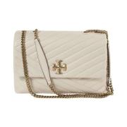 Wit Leren Convertible Schoudertas Tory Burch , White , Dames