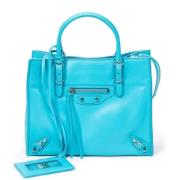 Pre-owned Leather balenciaga-bags Balenciaga Vintage , Blue , Dames