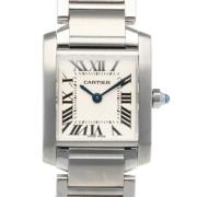 Pre-owned Glass watches Cartier Vintage , White , Dames