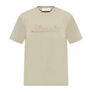 T-shirt met reliëf logo Lanvin , Green , Heren