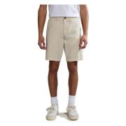 Beige Katoenen Knoop Shorts Napapijri , Beige , Heren