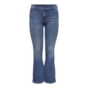 Flared Denim Freewear Jeans Only Carmakoma , Blue , Dames