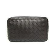 Pre-owned Leather clutches Bottega Veneta Vintage , Brown , Dames