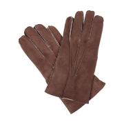 Handgemaakte Shearling Handschoenen Eleventy , Brown , Unisex