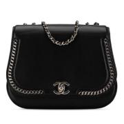 Pre-owned Leather chanel-bags Chanel Vintage , Black , Dames