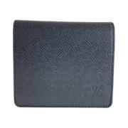 Pre-owned Leather wallets Louis Vuitton Vintage , Black , Dames