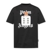 T-shirt met print Palm Angels , Black , Heren