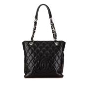 Pre-owned Leather chanel-bags Chanel Vintage , Black , Dames