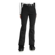 Mid Waist Ski Broeken met Drukknopen Emporio Armani EA7 , Black , Dame...