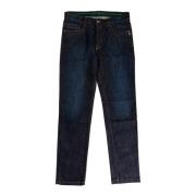 Heren Jeans Donker Stone Wash Logo Bikkembergs , Blue , Heren