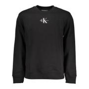 Zwarte Sweater met Lange Mouwen Geborduurd Calvin Klein , Black , Here...