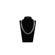 Pre-owned Metal necklaces Yves Saint Laurent Vintage , Gray , Dames