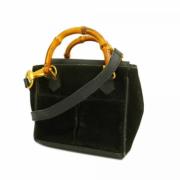 Pre-owned Suede handbags Gucci Vintage , Black , Dames