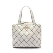 Pre-owned Leather chanel-bags Chanel Vintage , White , Dames