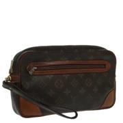 Pre-owned Canvas clutches Louis Vuitton Vintage , Brown , Dames