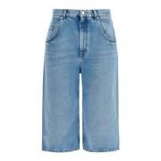 Distressed Flared Denim Cropped Jeans Stella McCartney , Blue , Dames