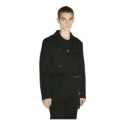 Wollen Twill Multi-Pocket Jas Lanvin , Black , Heren