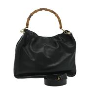 Pre-owned Leather gucci-bags Gucci Vintage , Black , Dames