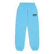 Blauwe Fleece Sportkleding Dames Sweatpants Nike , Blue , Dames