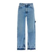 Vintage Barrel Jeans met Distressed Wassing Stella McCartney , Blue , ...