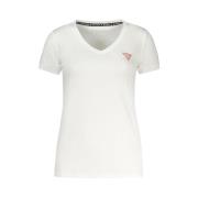 Witte Katoenen Tops & T-Shirt Guess , White , Dames